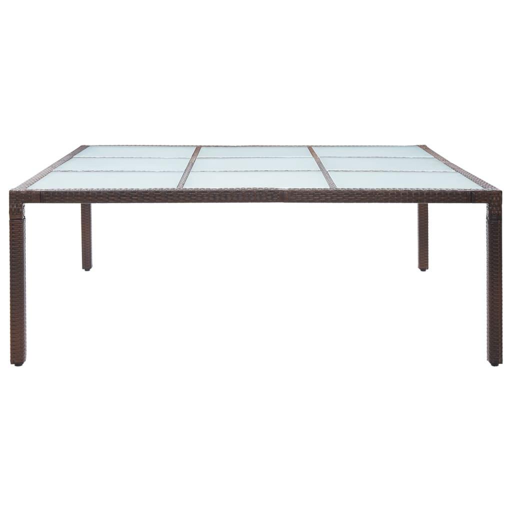 VidaXL Table à manger de jardin rotin synthétique  