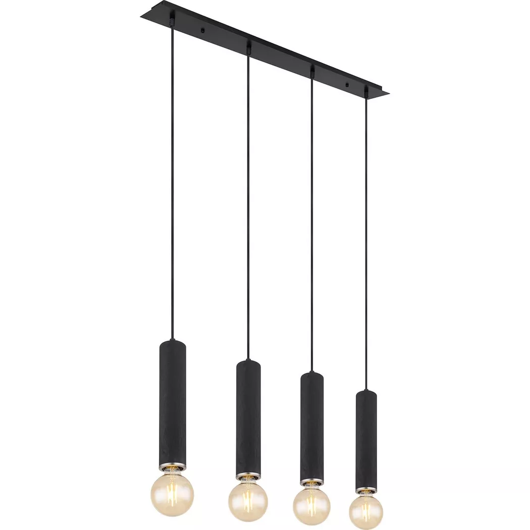 mutoni – Hängeleuchte Marion Metall matt 4xE27, One Size, Schwarz