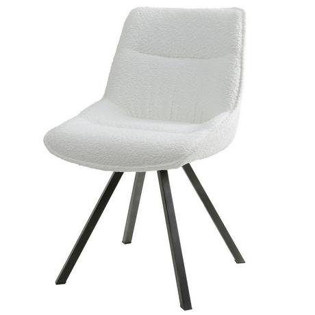 mutoni Chaise Nishio Bouclé blanc  