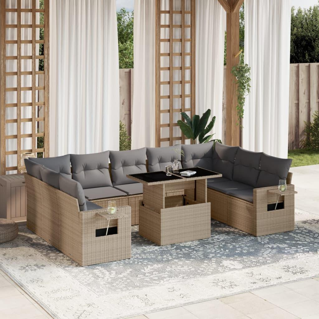 VidaXL set divano da giardino Polirattan  