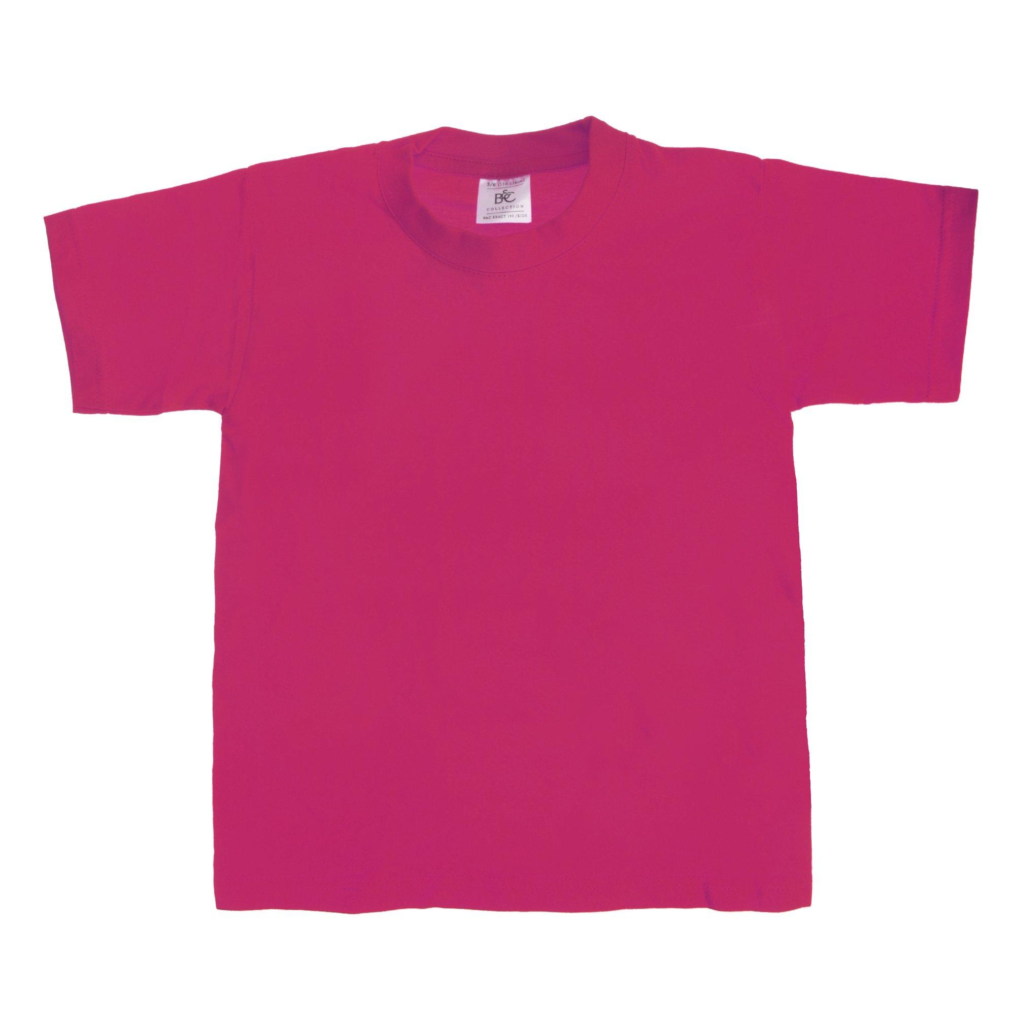 Image of B&c Tshirt, Kurzarm (2 Stückpackung) Mädchen Pink 3-4A