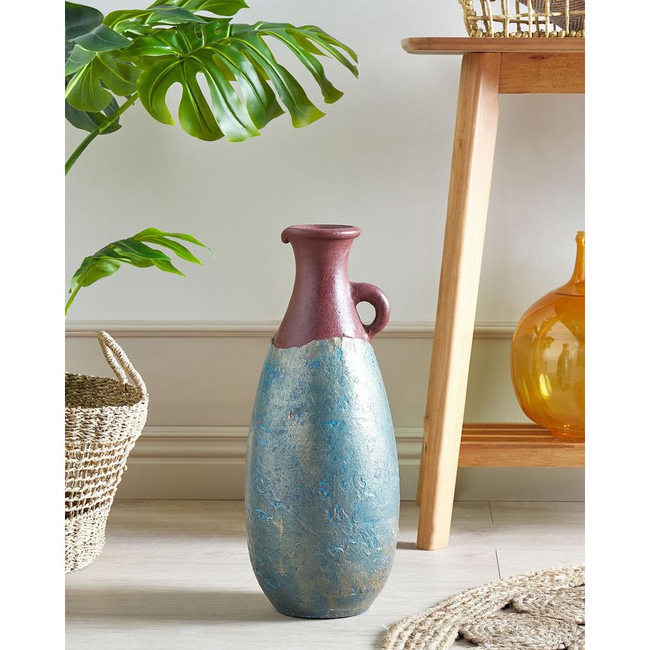 Beliani Vase décoratif en Terre cuite Rétro VELIA  