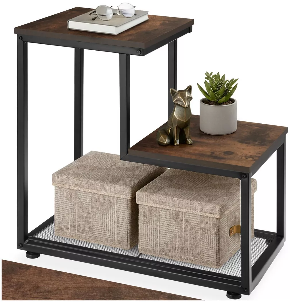 Tectake - Tavolino Halifax Stile industriale, One Size, Marrone