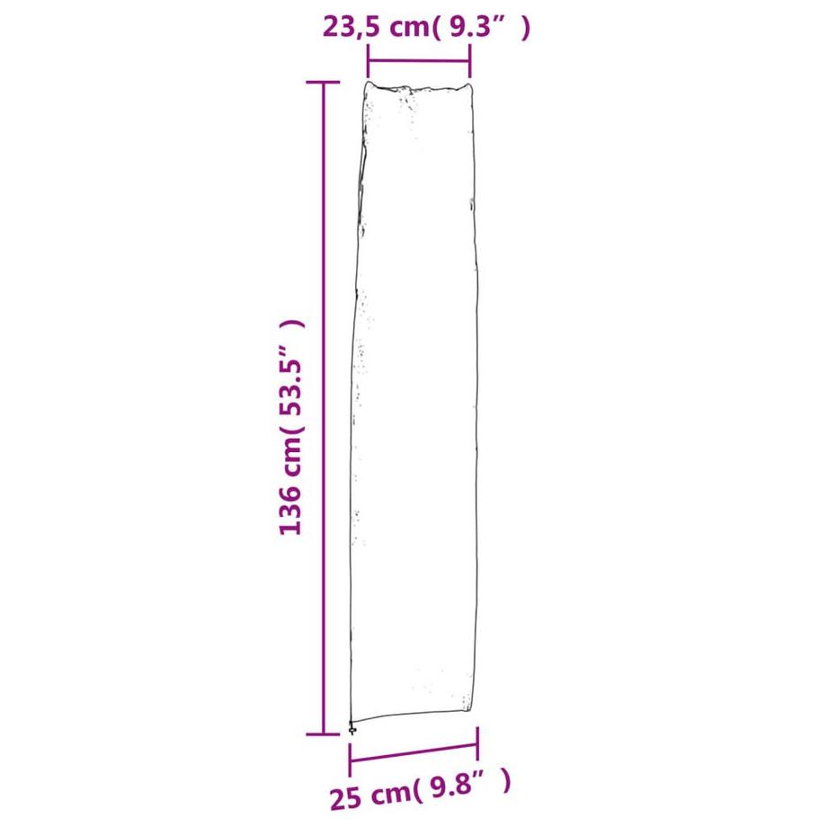 VidaXL Housse de parapluie de jardin tissu  