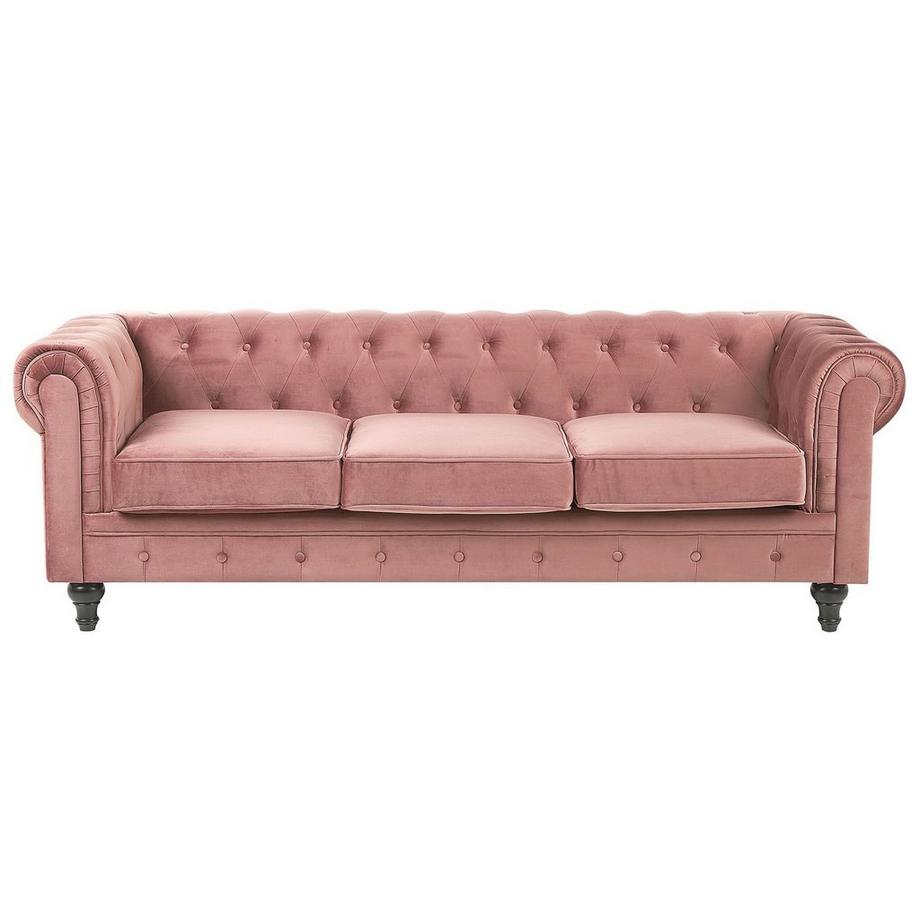 3 Sitzer Sofa aus Samtstoff Glamourös CHESTERFIELD