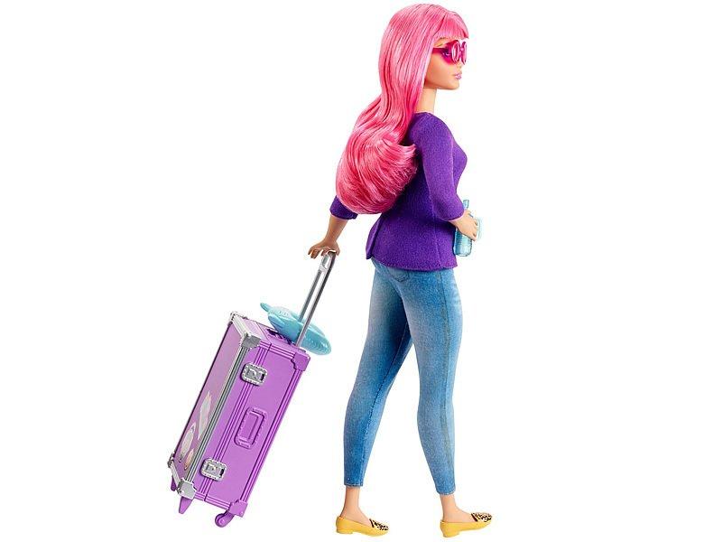 Barbie  Familie & Freunde Reise Puppe und Zubehör Pink 