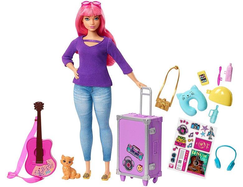 Barbie  Familie & Freunde Reise Puppe und Zubehör Pink 