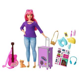 Barbie  Familie & Freunde Reise Puppe und Zubehör Pink 