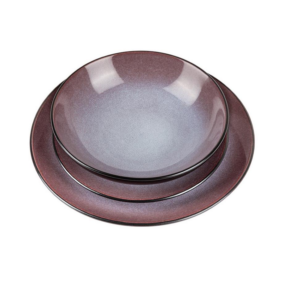 Berlinger Haus  Set d'assiettes 18 pièces bordeaux Leonardo Collection 