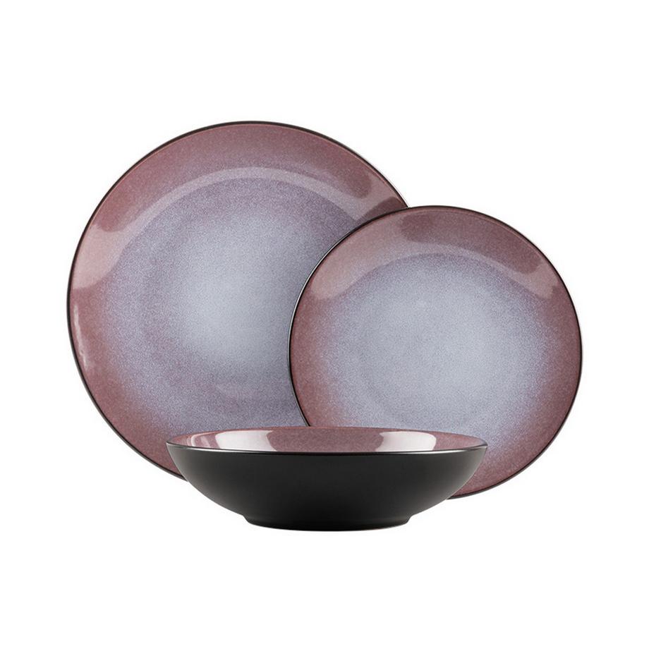 Berlinger Haus  Set d'assiettes 18 pièces bordeaux Leonardo Collection 