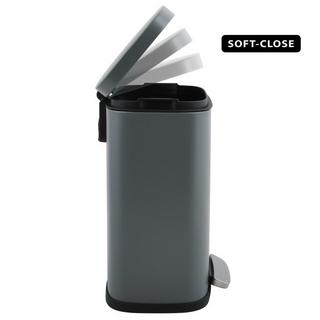 spirella Treteimer Stahl AKIRA 12L Mattgrau  