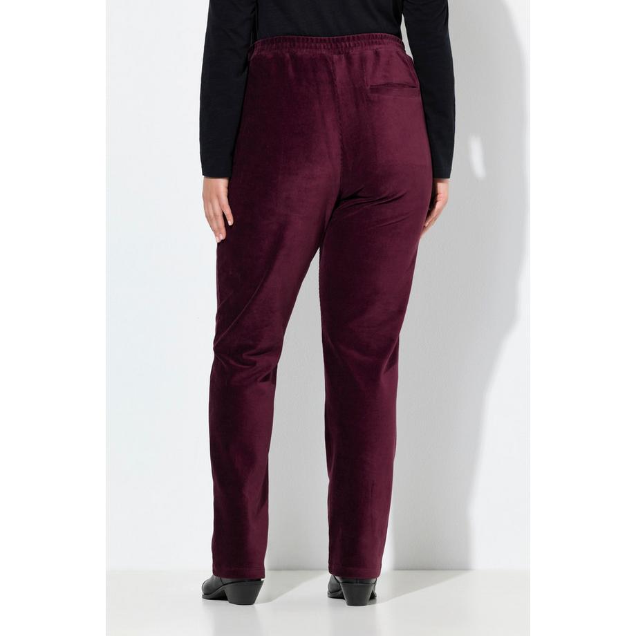 Ulla Popken Ruby Pantaloni in velluto a coste gamba dritta vita elasticizzata  