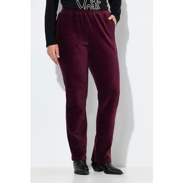 Pantaloni modello Ruby in velluto a coste con cintura elastica e taglio della gamba dritto