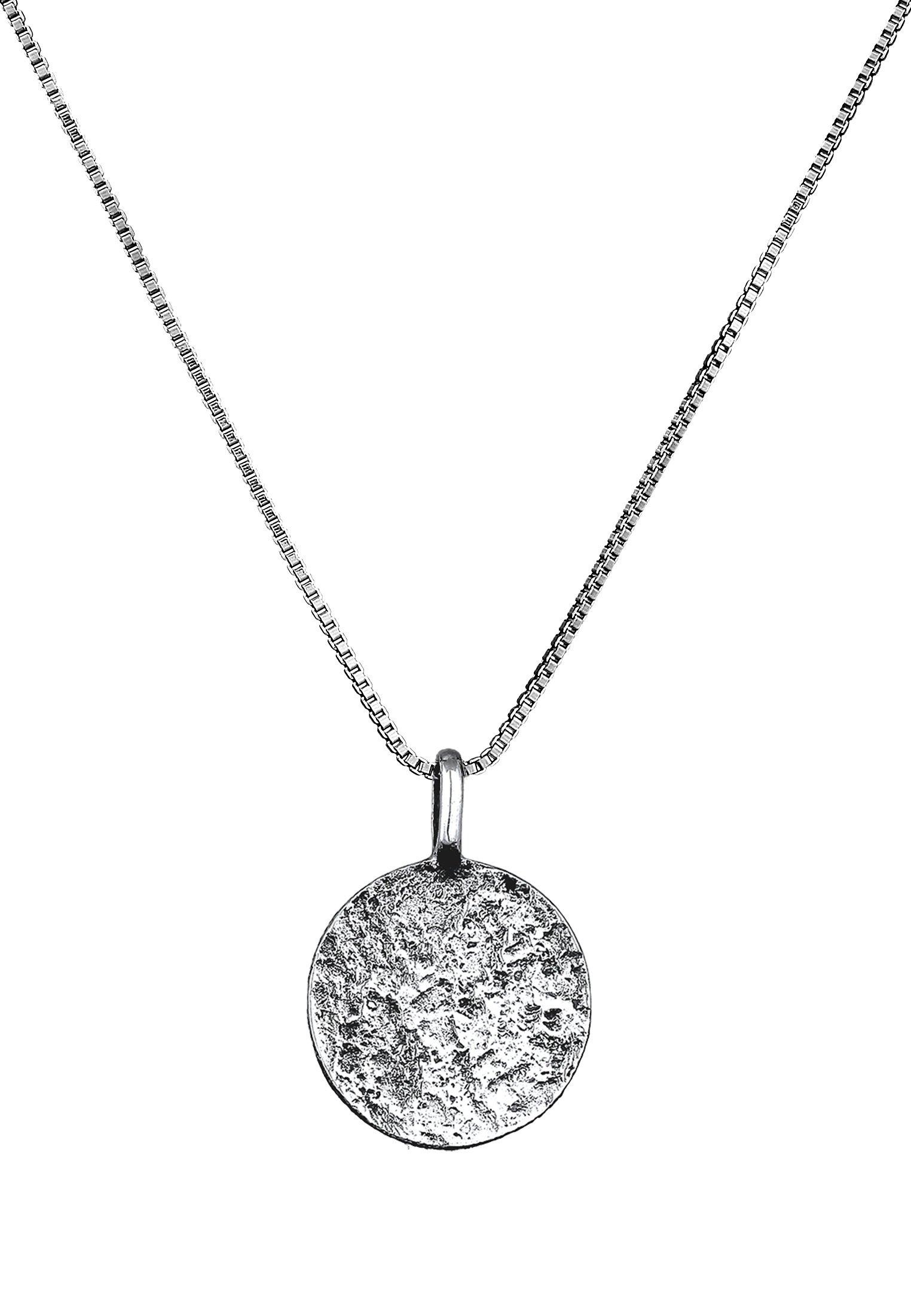 Kuzzoi  Collier Pendentif Pour Homme De Base Martelé 