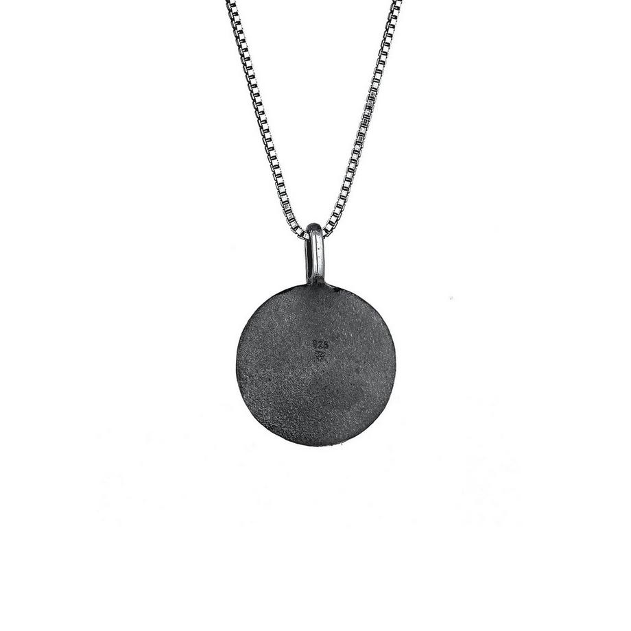 Kuzzoi  Halskette  Basic Coin Plättchen Gehämmert 