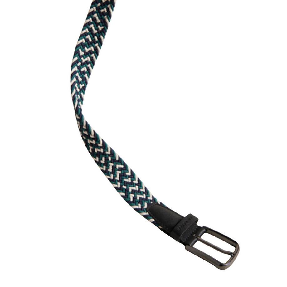 TED BAKER Gürtel gewebter Stoff Lederverkleidung  