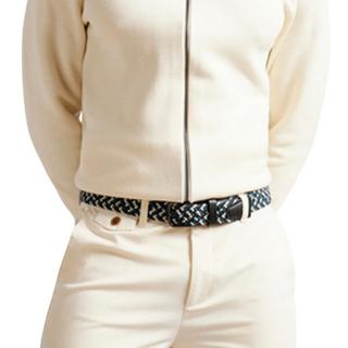 TED BAKER Ceinture Tissée Garniture en Cuir  