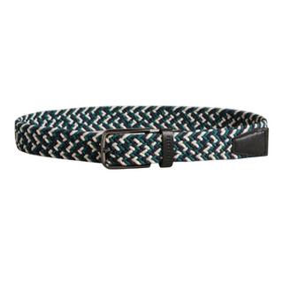 TED BAKER Ceinture Tissée Garniture en Cuir  