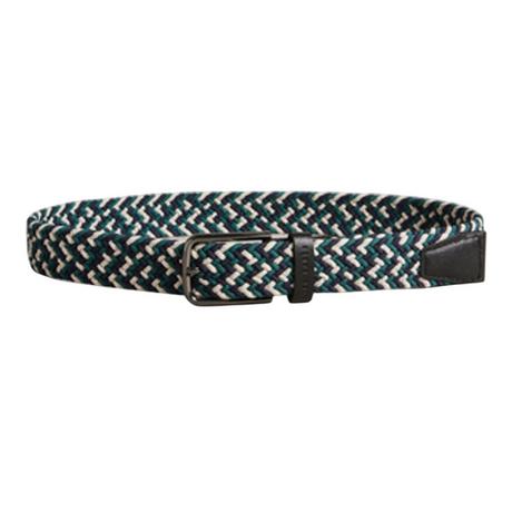 TED BAKER Ceinture Tissée Garniture en Cuir  