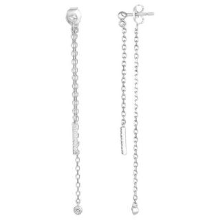 La Garçonne Diamant  Ohrringe aus Silber und Diamanten 