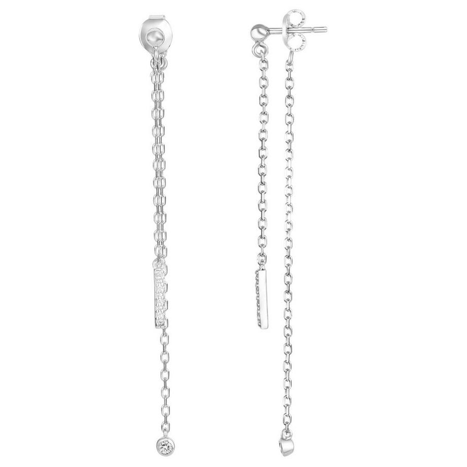 Ohrringe aus Silber und Diamanten