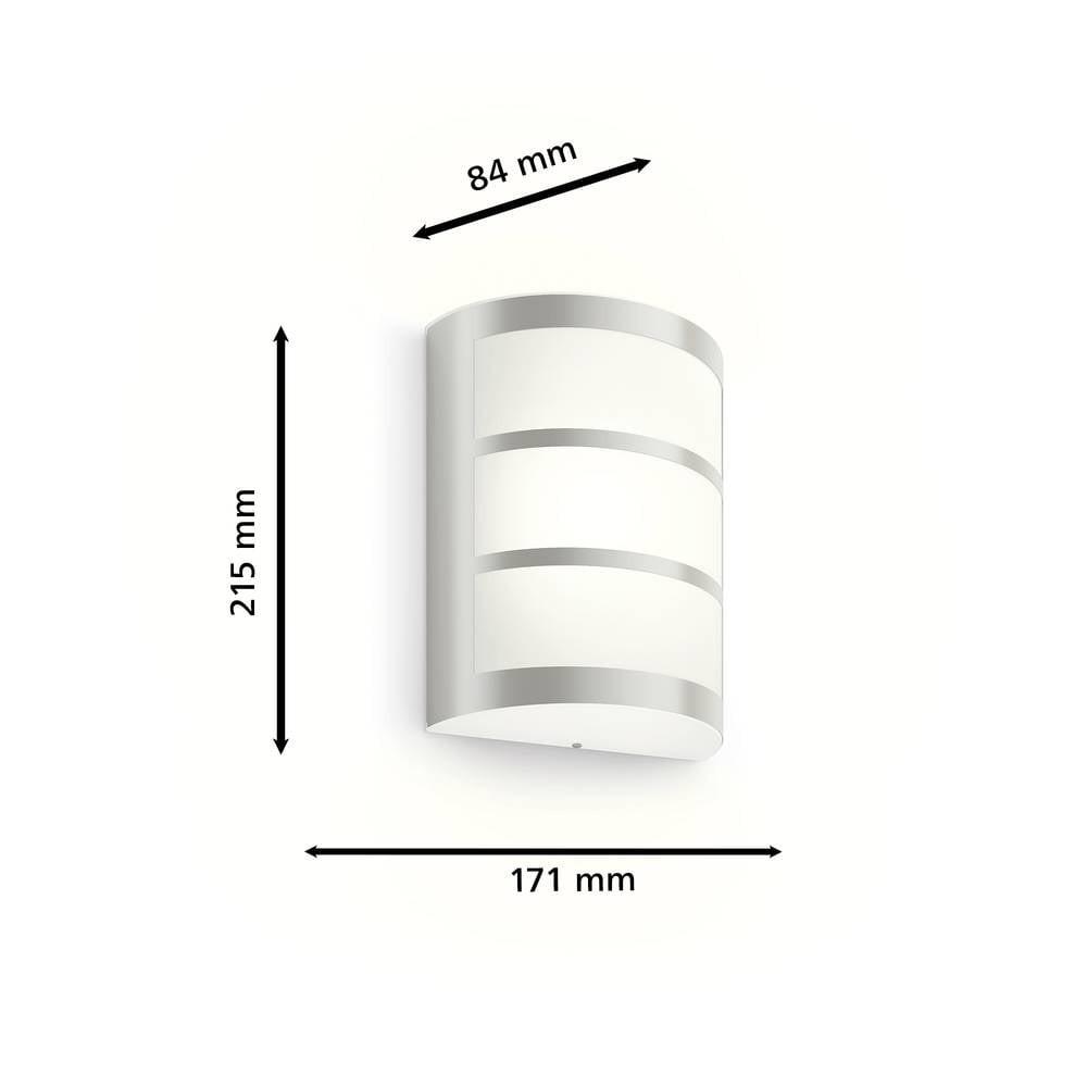 Philips Lighting Python  LED-Außenwandleuchte LED 3.8 W Edelstahl  