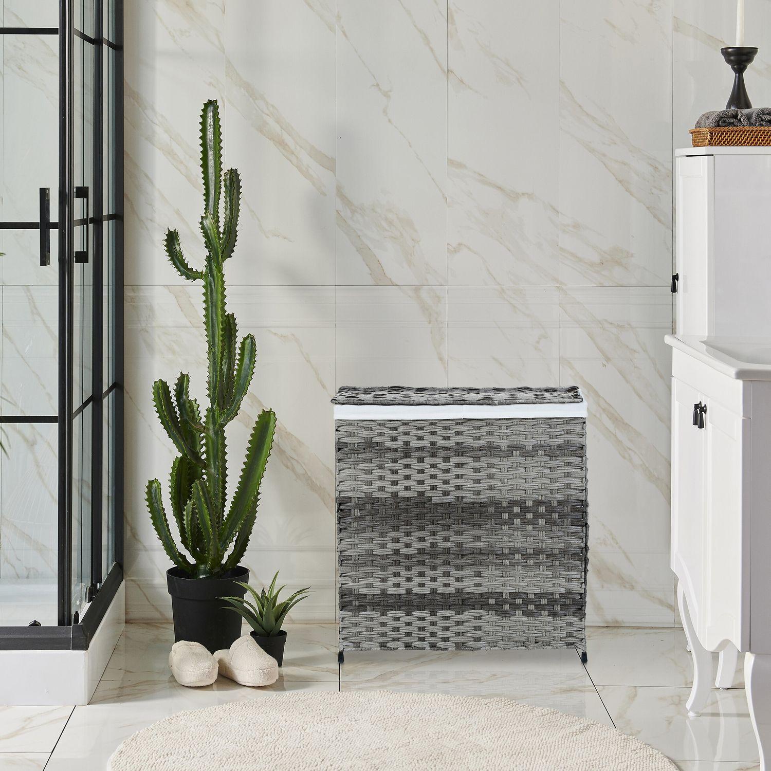 Northix Wäschekorb in Rattanoptik 110 L  