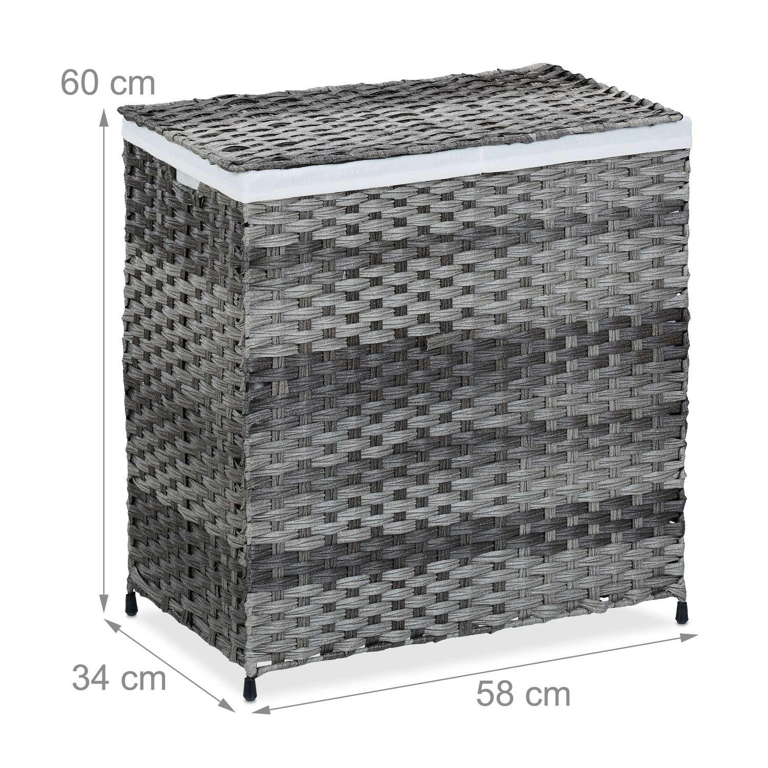Northix Wäschekorb in Rattanoptik 110 L  