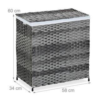 Northix Wäschekorb in Rattanoptik 110 L  