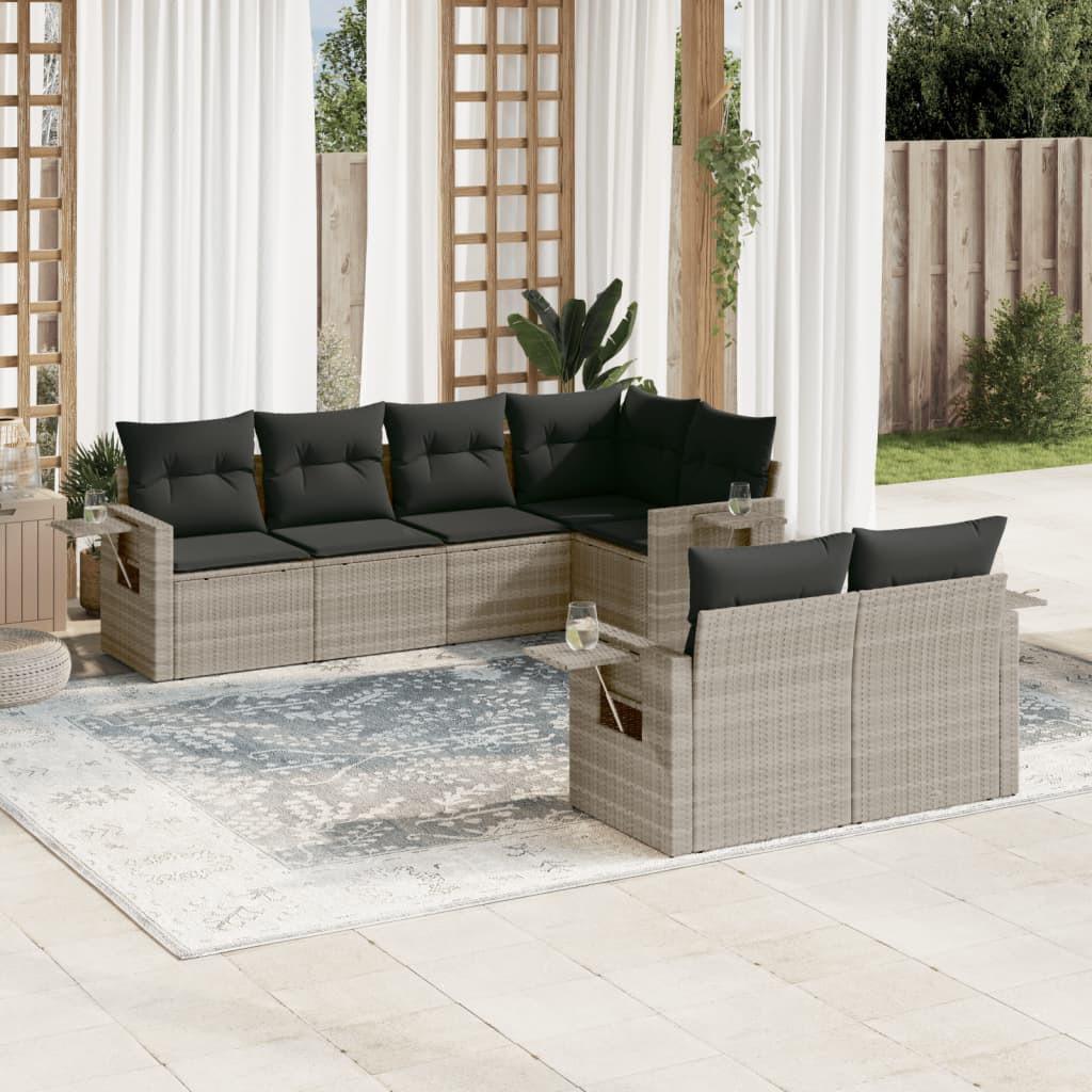 VidaXL set divano da giardino Polirattan  