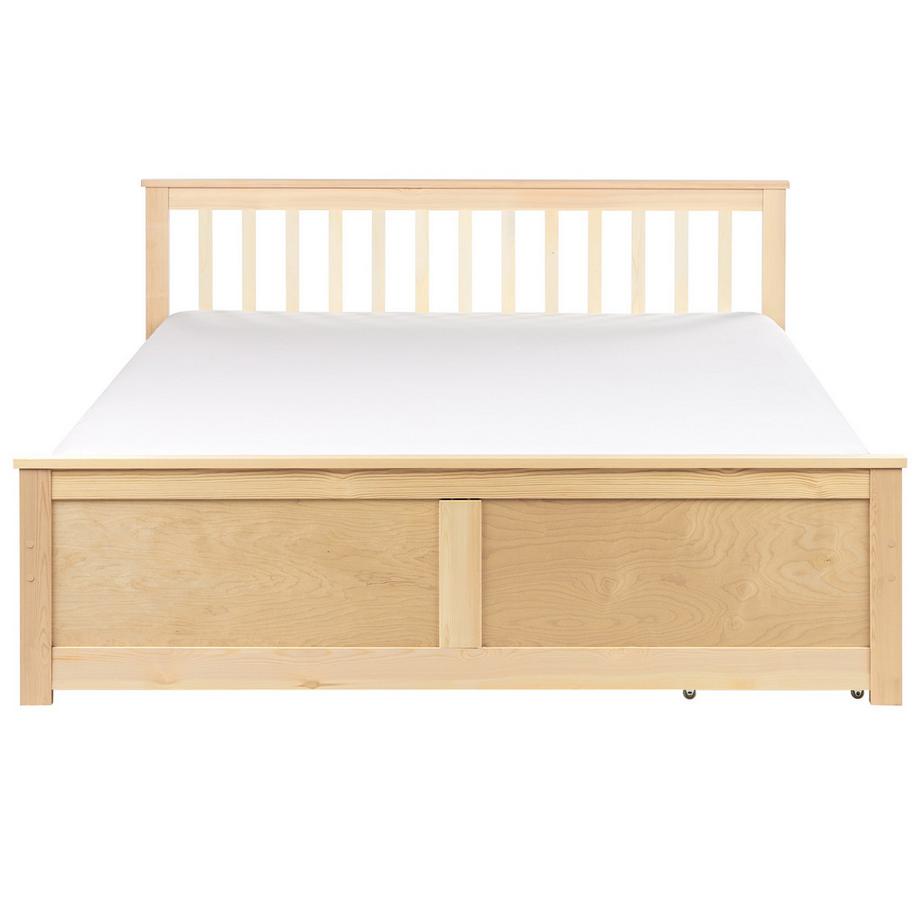Beliani Letto con 2 cassetti en Legno di pino Scandinavo OLENDON  