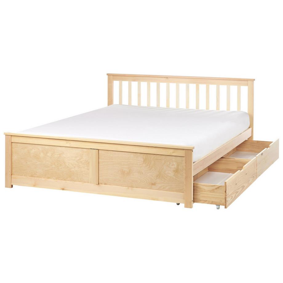Lit avec 2 tiroirs en Bois de pin Scandinave OLENDON