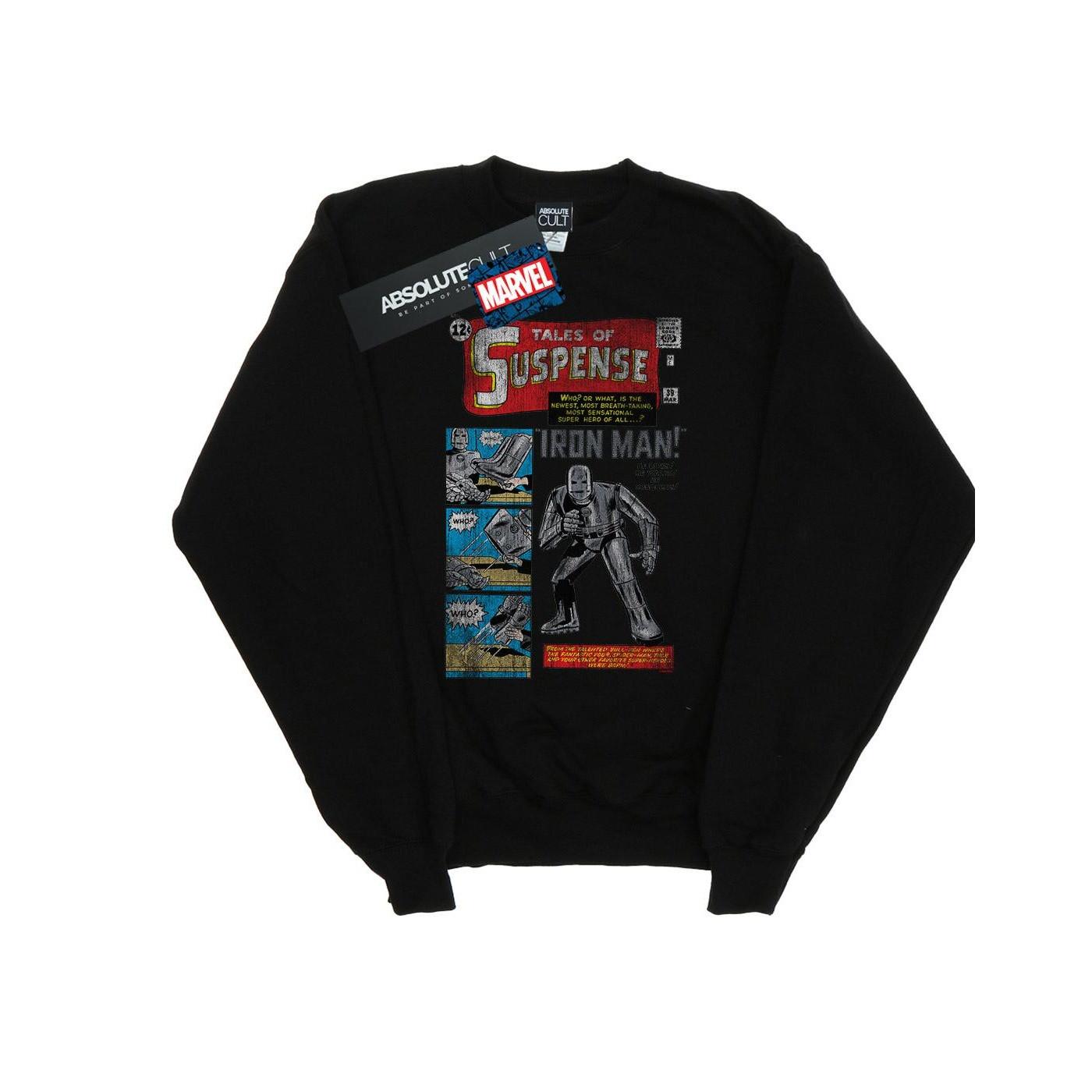 Image of Iron Man Distressed Tales Of Suspense Sweatshirt Jungen Schwarz 128