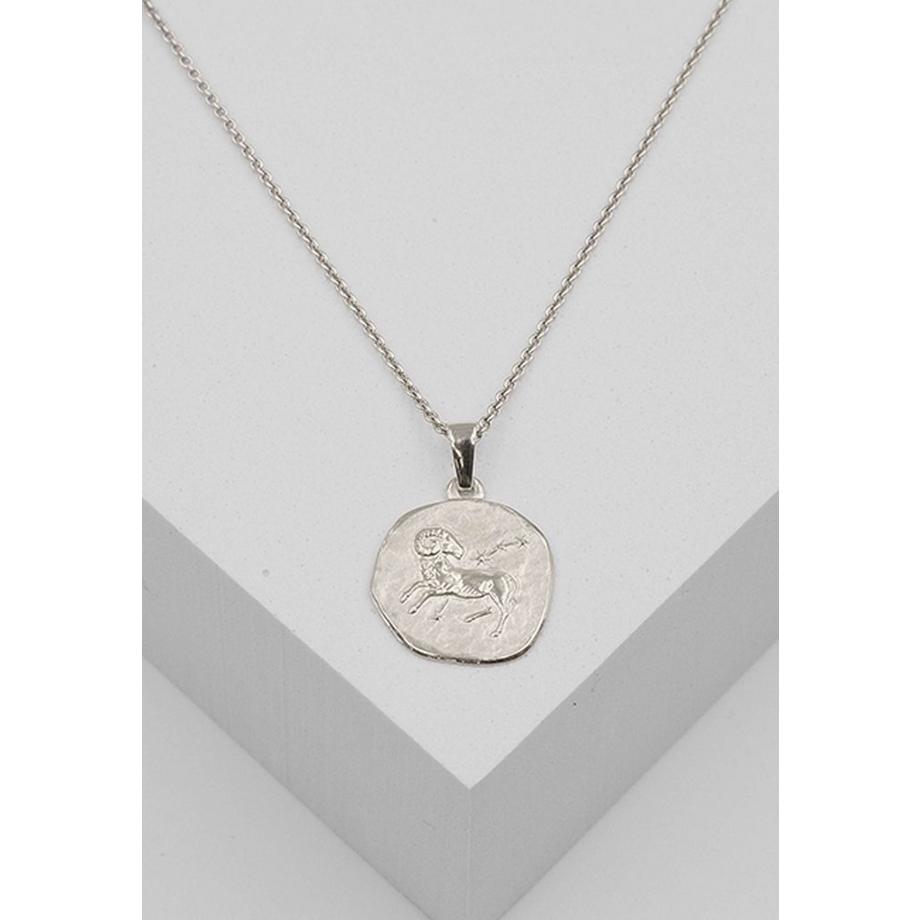 MUAU Schmuck  Anhänger Sternzeichen Widder Weissgold 750, 16x22mm 