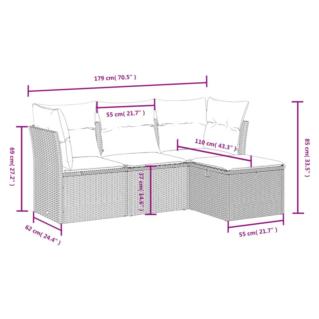 VidaXL Garten sofagarnitur poly-rattan  