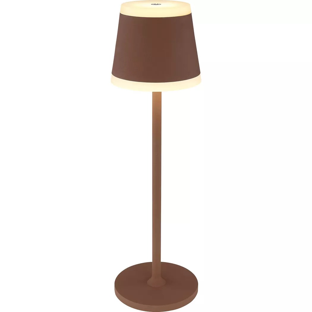 mutoni – Tischleuchte Ridley I Metall rostfarben LED, One Size, Rot