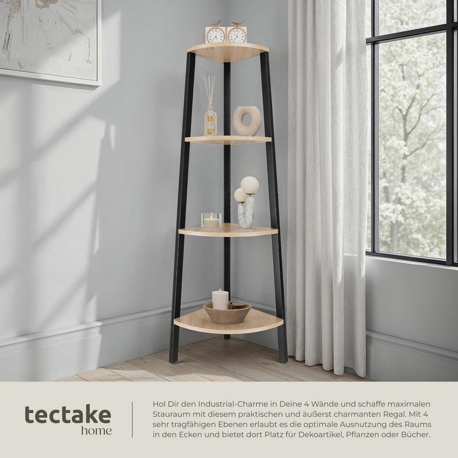 Tectake Étagère d'angle NEWBRIDGE style industriel  
