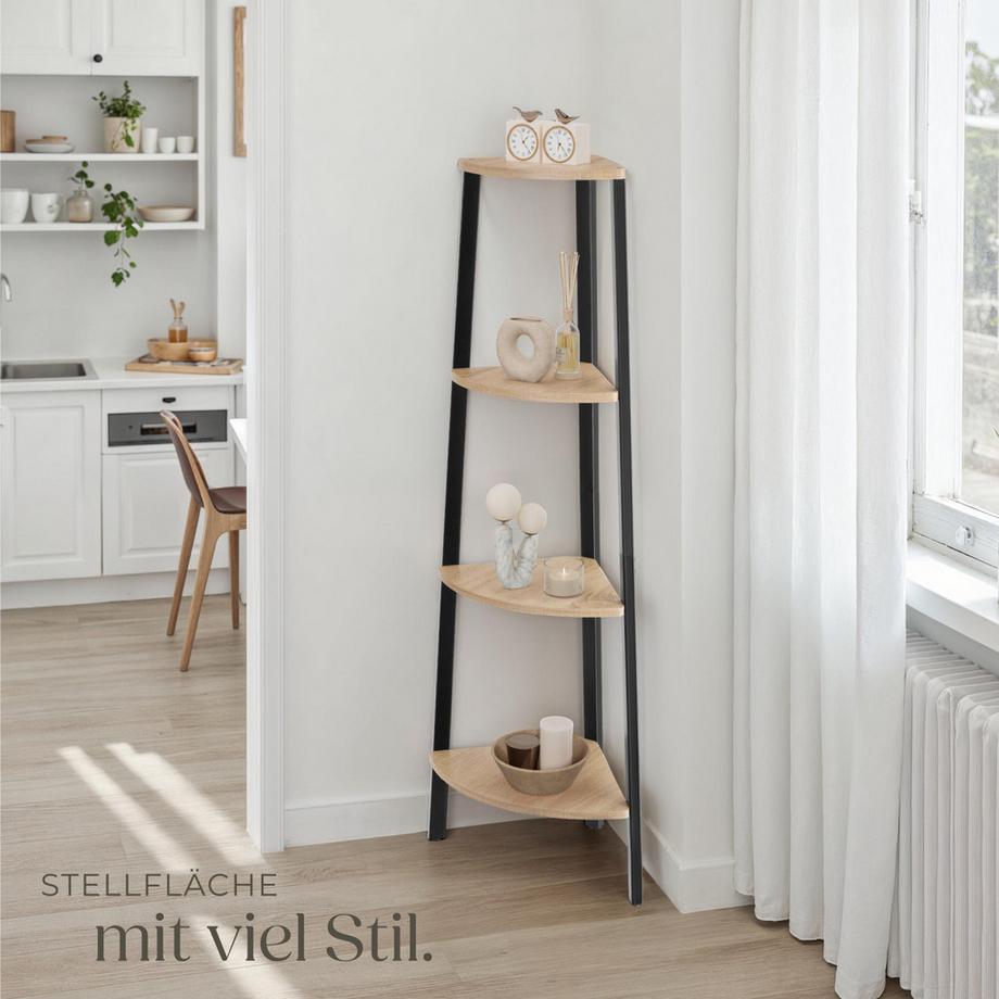 Tectake Étagère d'angle NEWBRIDGE style industriel  