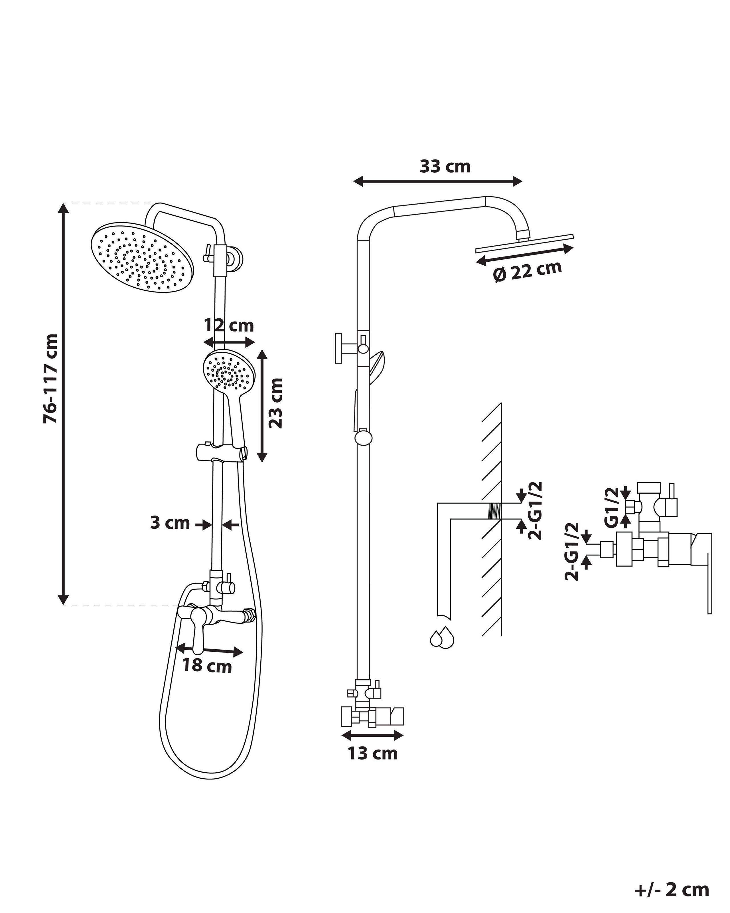 Beliani Set di sanitari en Ottone Moderno FARIN  