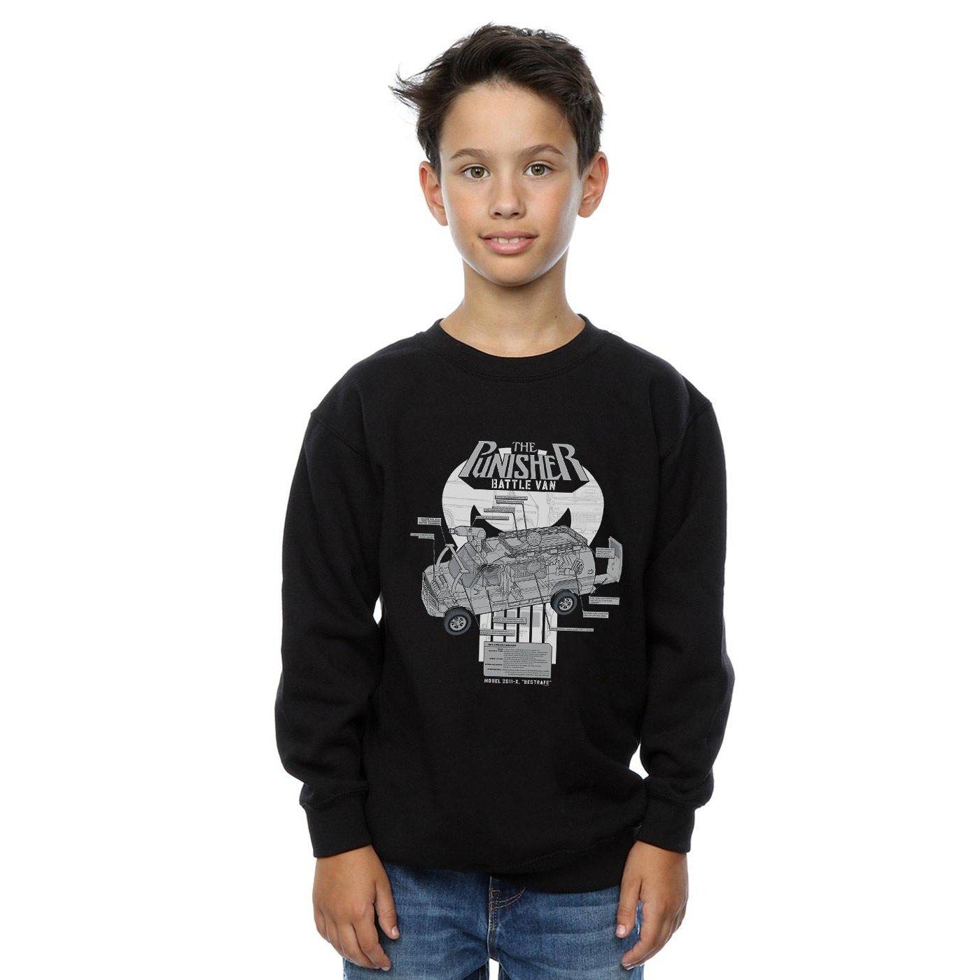 MARVEL  The Punisher Battle Van Breakdown Sweatshirt 