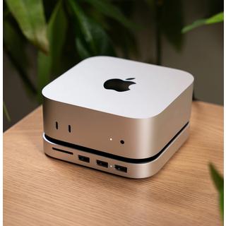 SATECHI  Supporto e hub Mac Mini M4 in alluminio con SSD NVME 