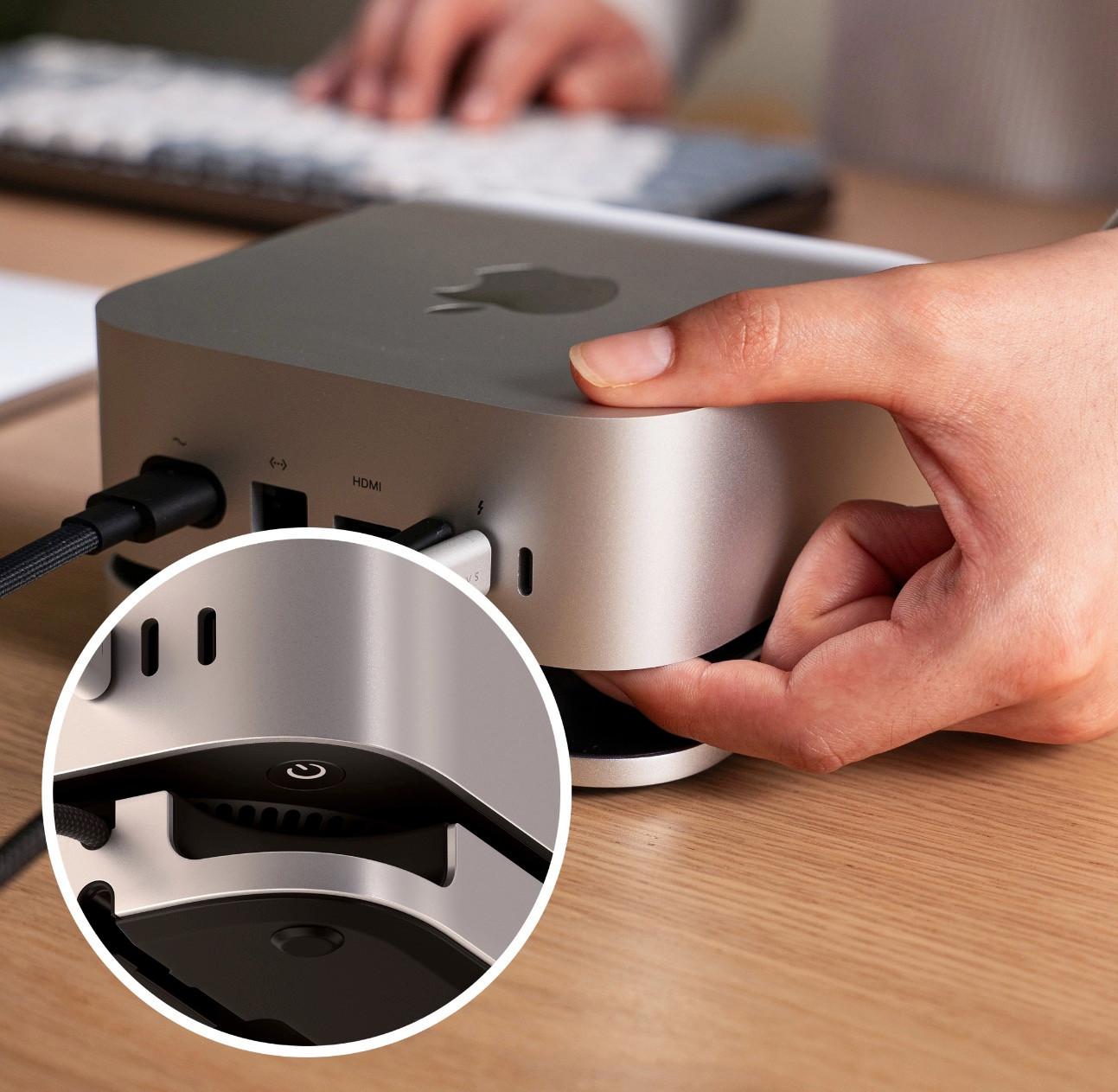 SATECHI  Supporto e hub Mac Mini M4 in alluminio con SSD NVME 