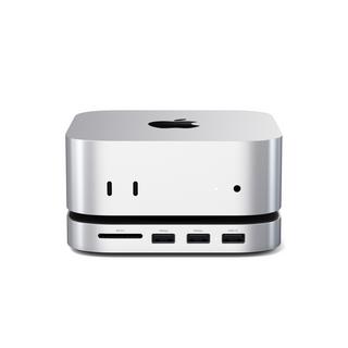 SATECHI  Supporto e hub Mac Mini M4 in alluminio con SSD NVME 