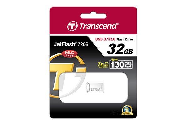 Transcend  Transcend JetFlash 720 unità flash USB 32 GB USB tipo A 3.2 Gen 1 (3.1 Gen 1) Argento 