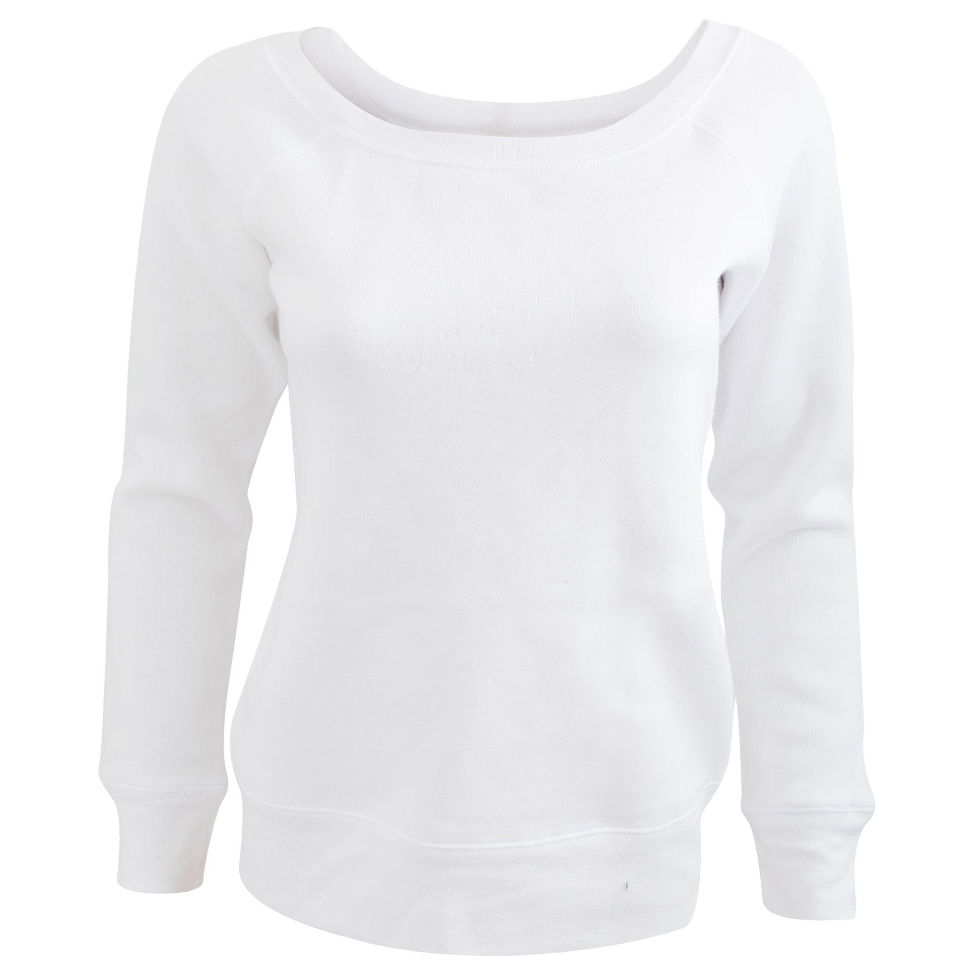 Image of Bella Triblend Slouchy Sweatshirt Mit Weitem Ausschnitt Damen Weiss S