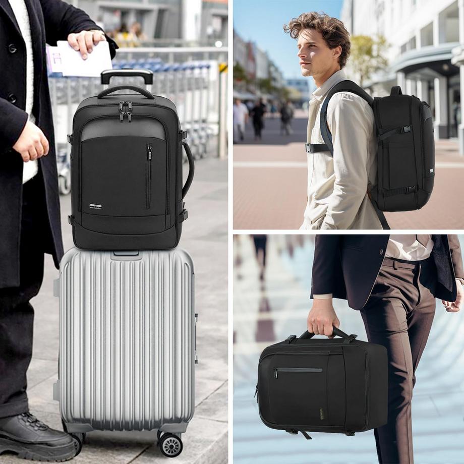 Only-bags.store Sac à dos imperméable de voyage avec 3 cubes de rangement  