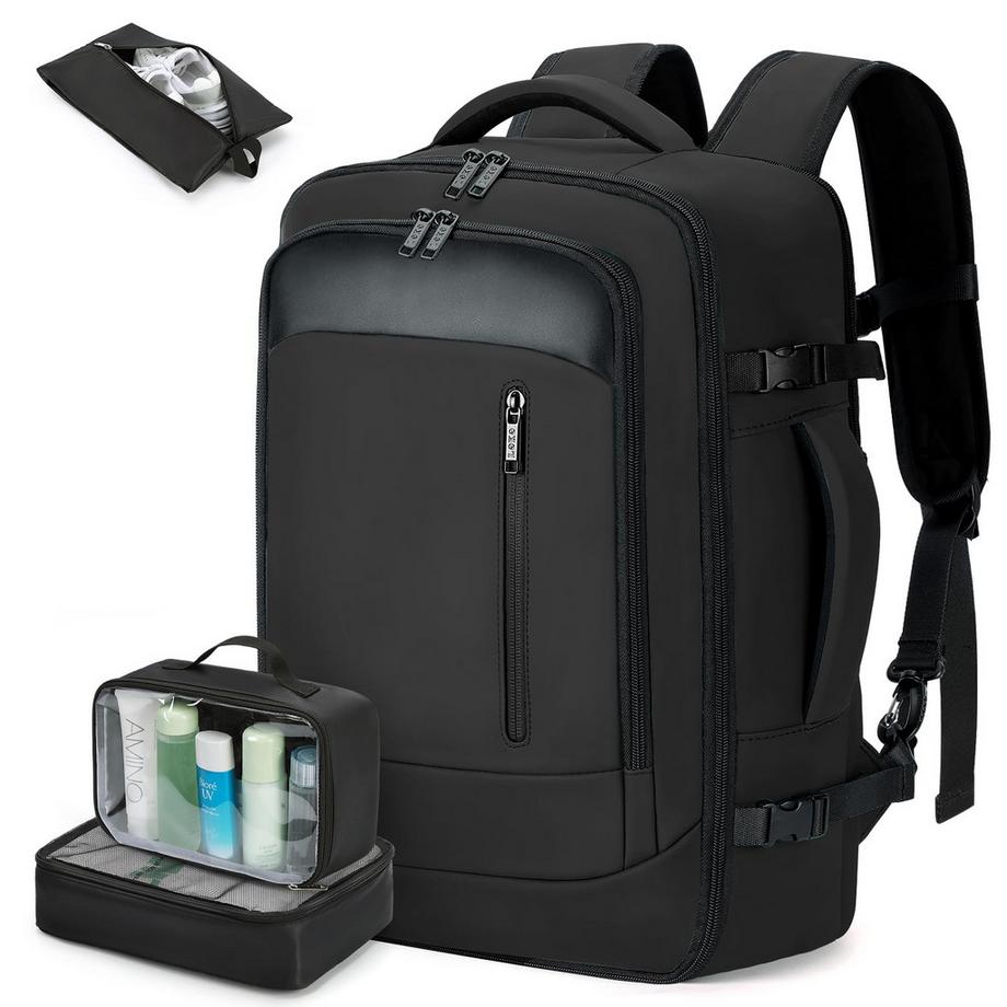 Handgepäck Wasserdichter Rucksack mit 3 Packwürfeln, Großer Reiserucksack Travel Backpack