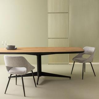 Calicosy Lot de 6 chaises en tissu avec piètement en métal L51 cm - ELODIE  