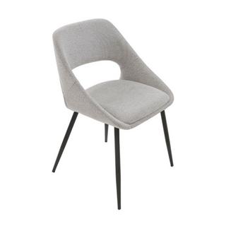 Calicosy Lot de 6 chaises en tissu avec piètement en métal L51 cm - ELODIE  