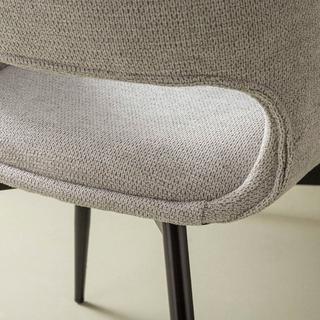 Calicosy Lot de 6 chaises en tissu avec piètement en métal L51 cm - ELODIE  